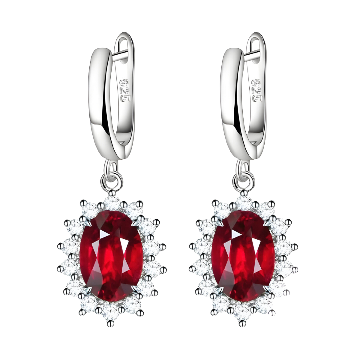 Boucles d'oreilles Grenat - Flamme de Grenat