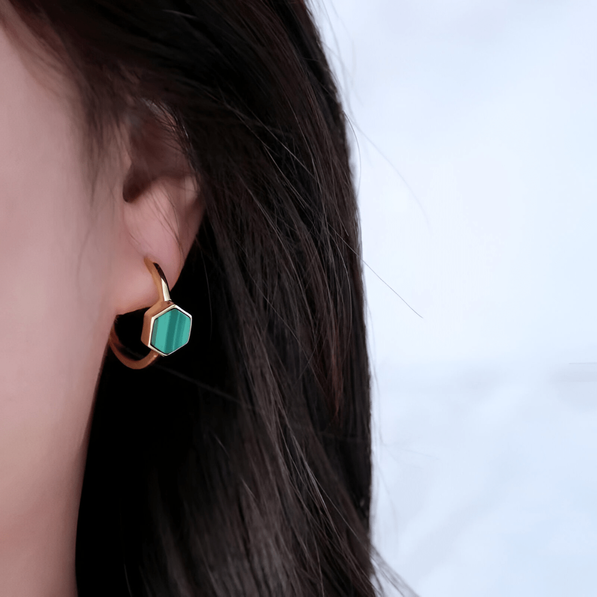 Boucles d'oreilles Malachite - Lumière Émeraude