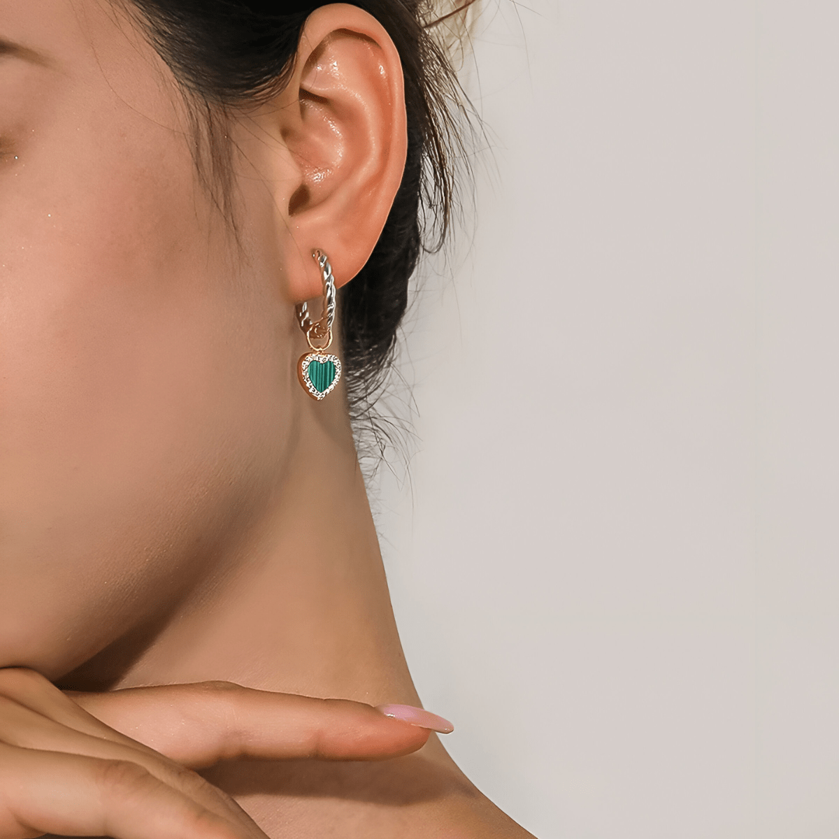 Boucles d'oreilles Malachite - Reflets Botaniques