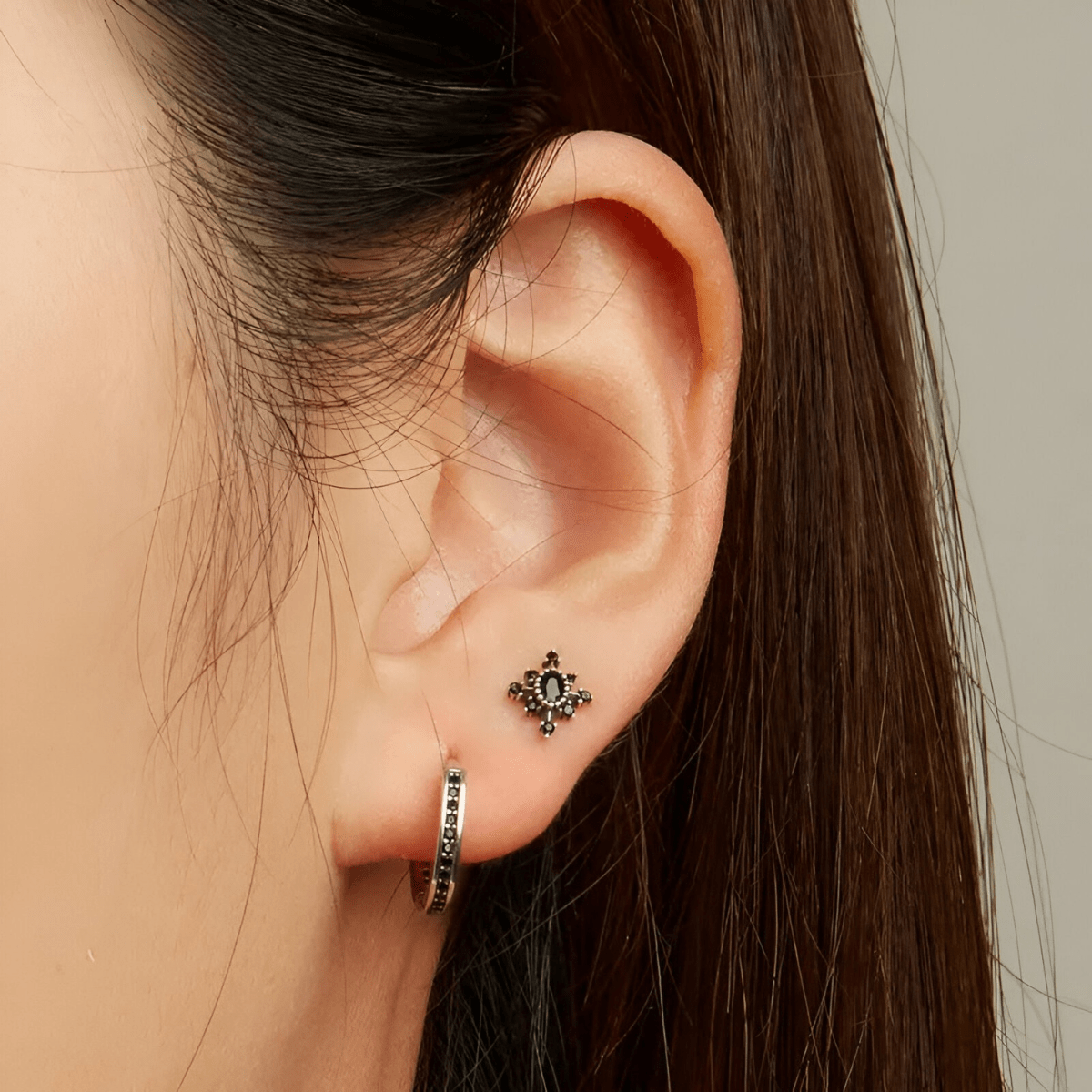 Boucles d'oreilles Obsidienne - Nocturne Ébène