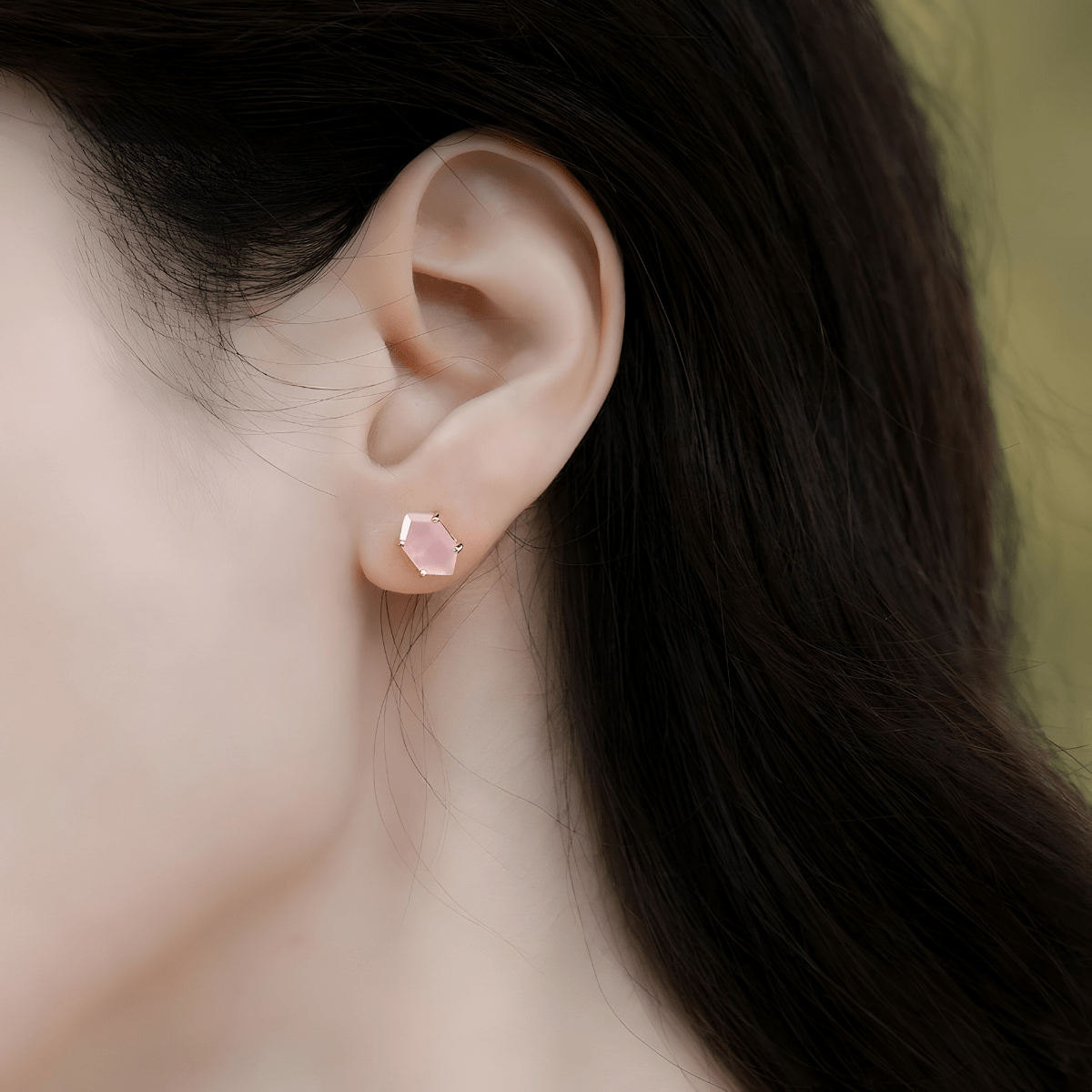 Boucles d'oreilles Quartz Rose - Gouttes Étincelantes