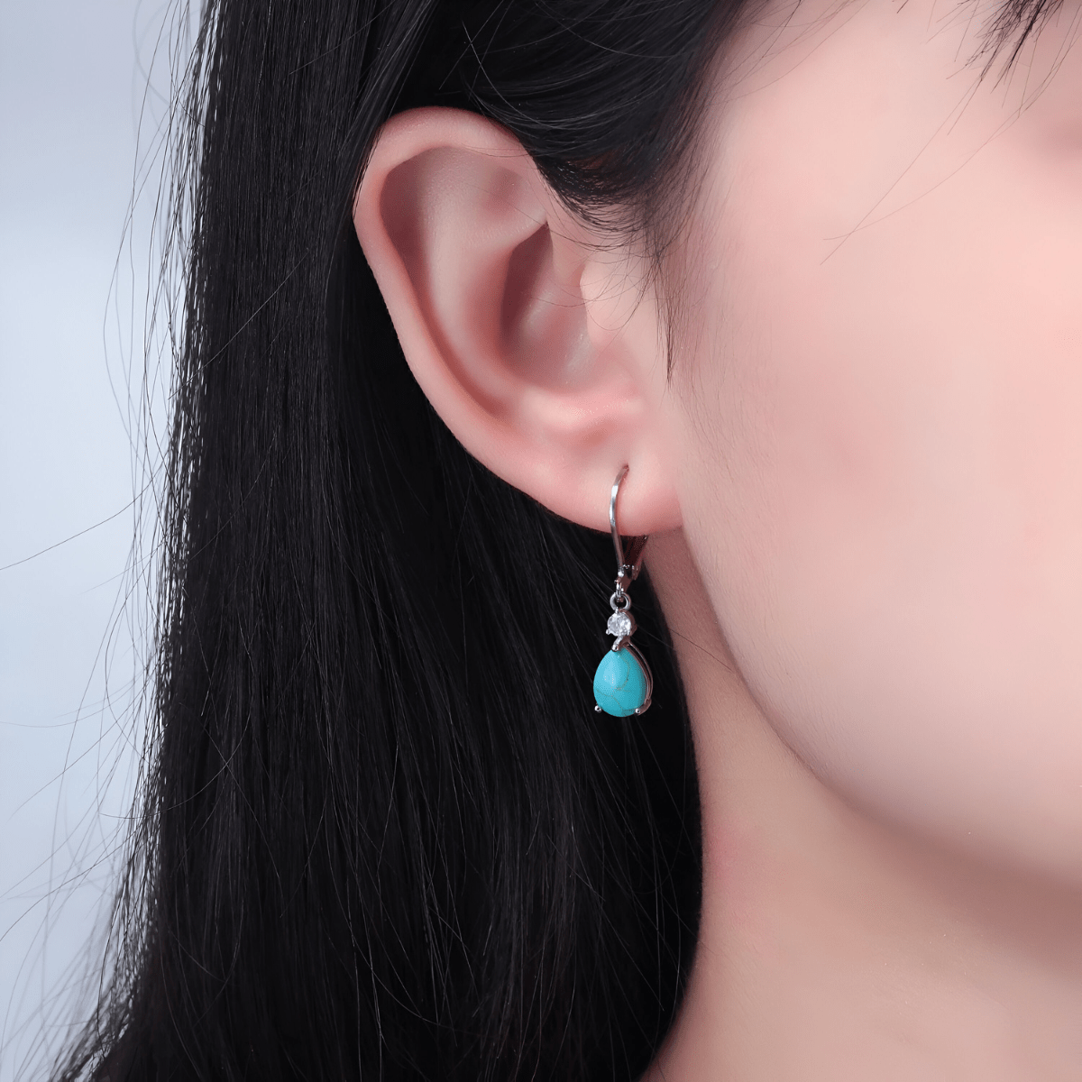 Boucles d'oreilles Turquoise - Reflets Turquoise