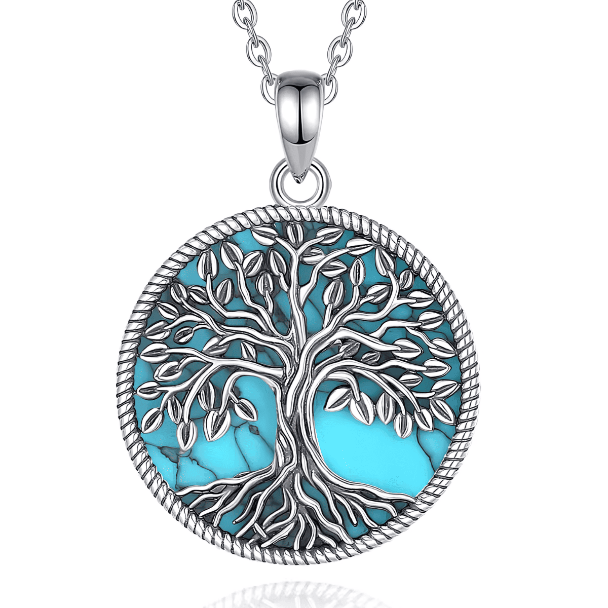 Collier turquoise argent