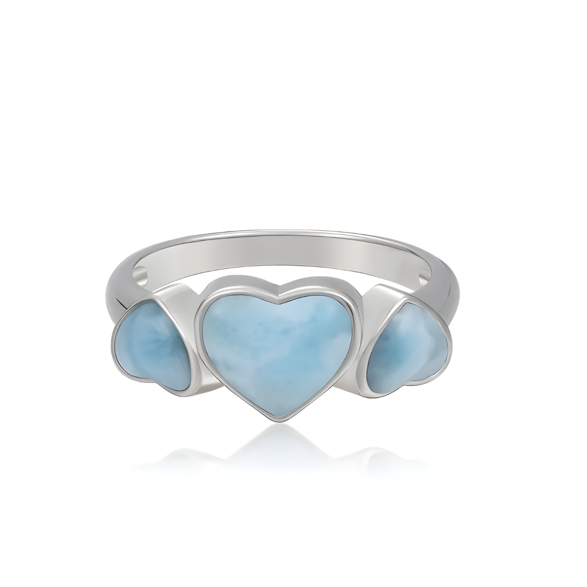 Bague Aigue-Marine - Bleu Cristallin face