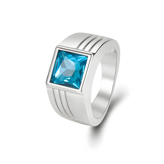 Bague Aigue Marine Argent - Reflet du Rivage