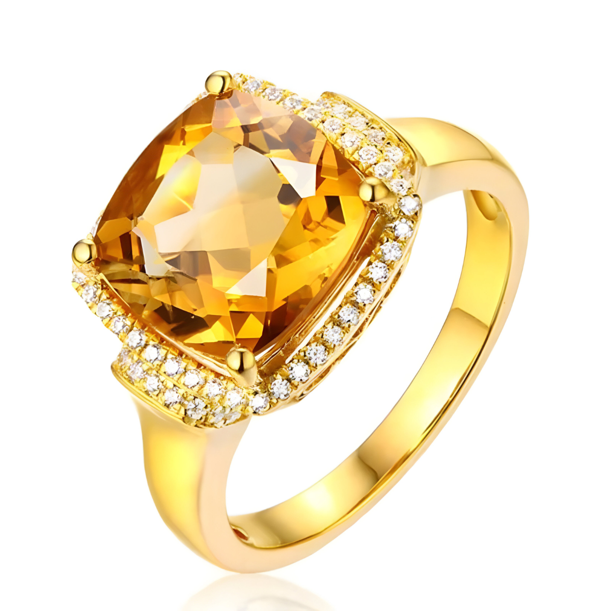 Bague Citrine - Flamme d’Ambre