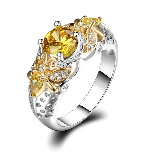 Bague Citrine - Lumière d'Automne