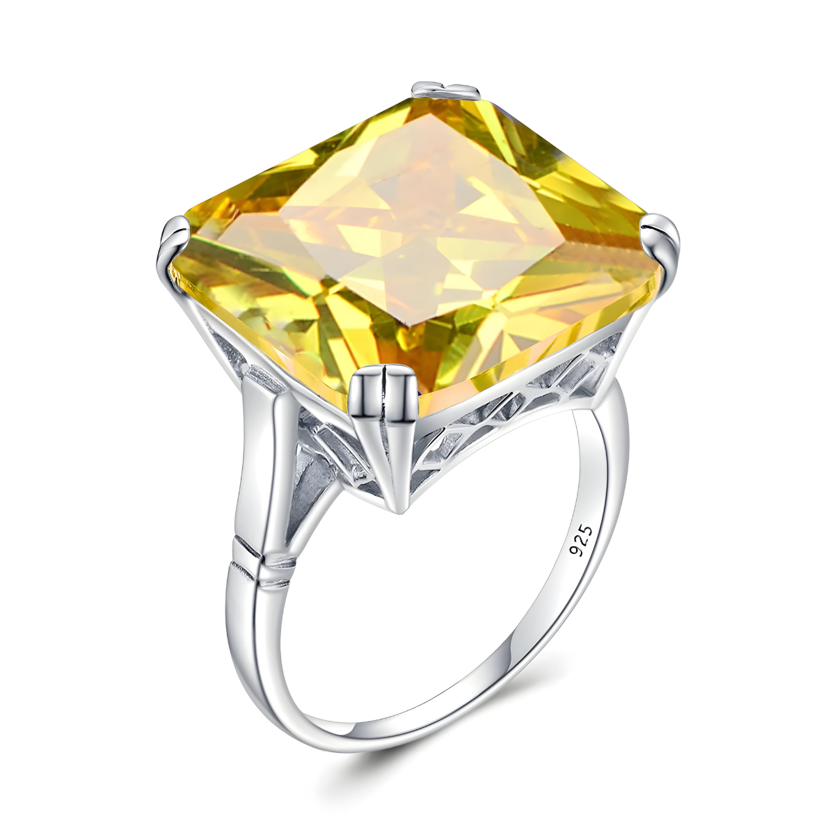 Bague Citrine - Or Liquide