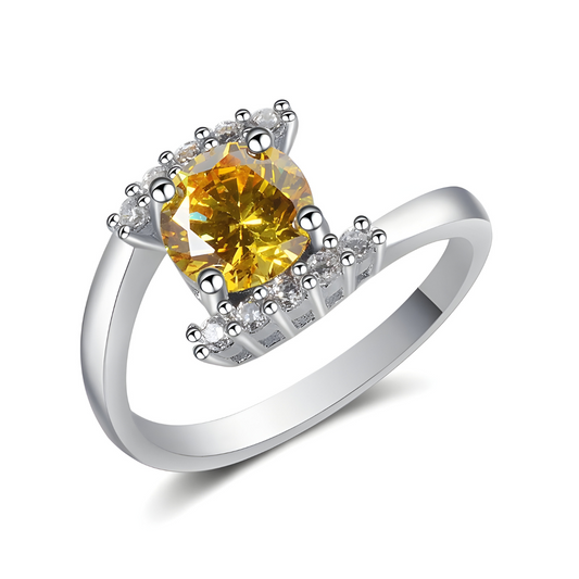 Bague Citrine Or de Nuit