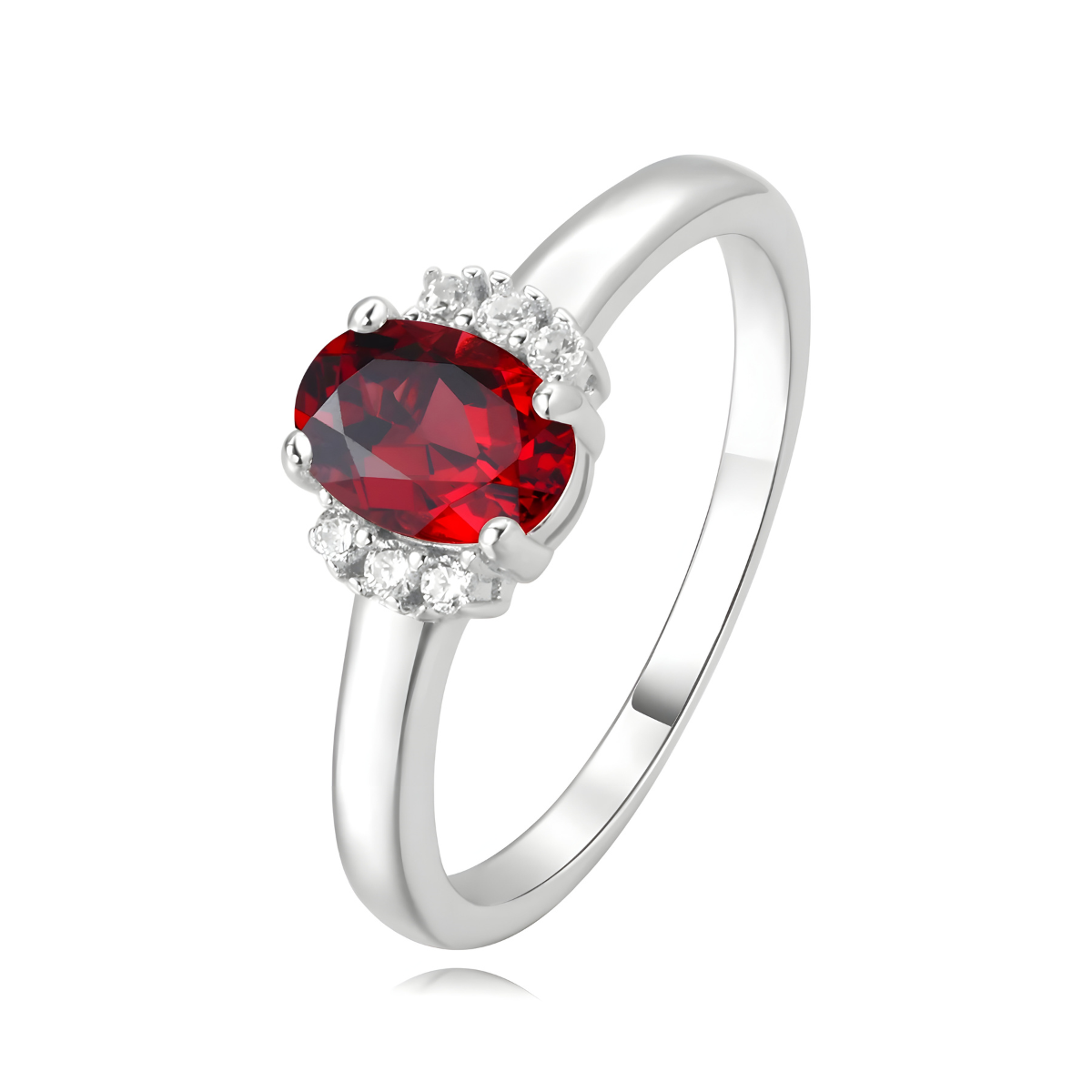 Bague Grenat Rouge Cristallin