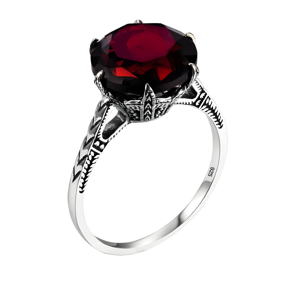 Bague Grenat - Rouge Infini