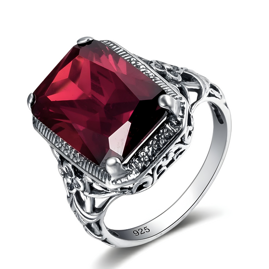 Bague Grenat - Rouge Noble