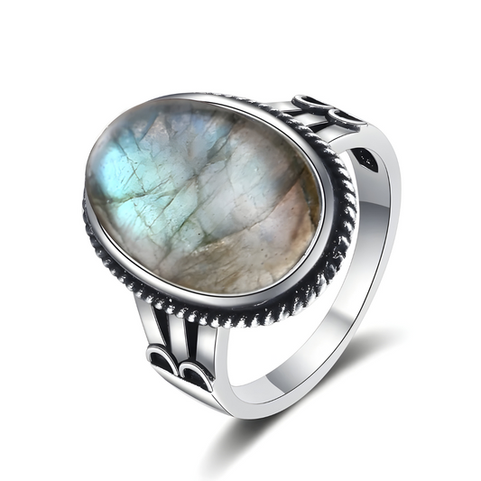 Bague Labradorite - Flamme Arctique