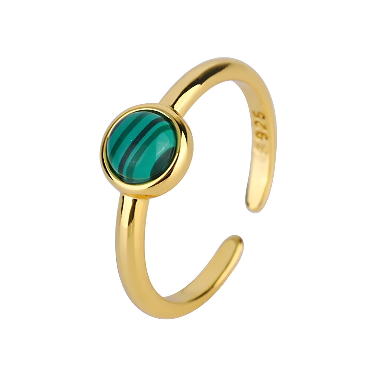 Bague Malachite - Cœur Végétal