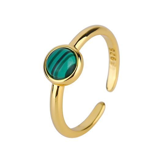 Bague Malachite - Cœur Végétal