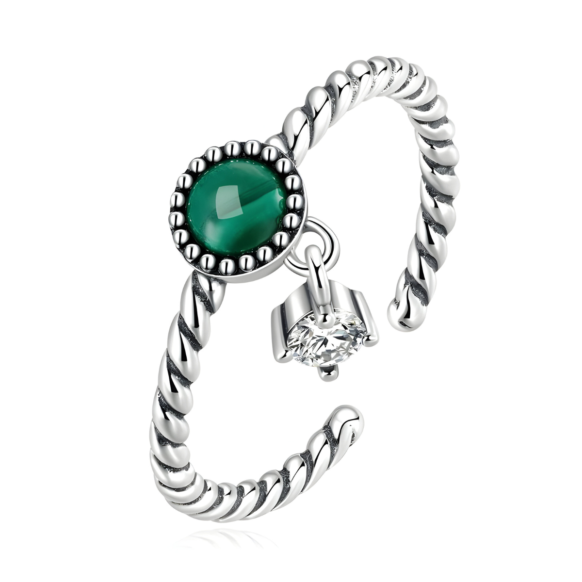 Bague Malachite - Feuille Éternelle