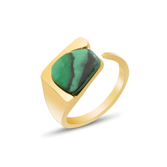 Bague Malachite - Rivage Vert