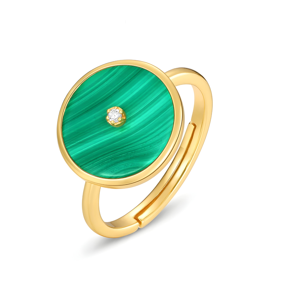 Bague Malachite - Vert Royal