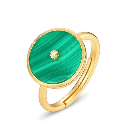 Bague Malachite - Vert Royal