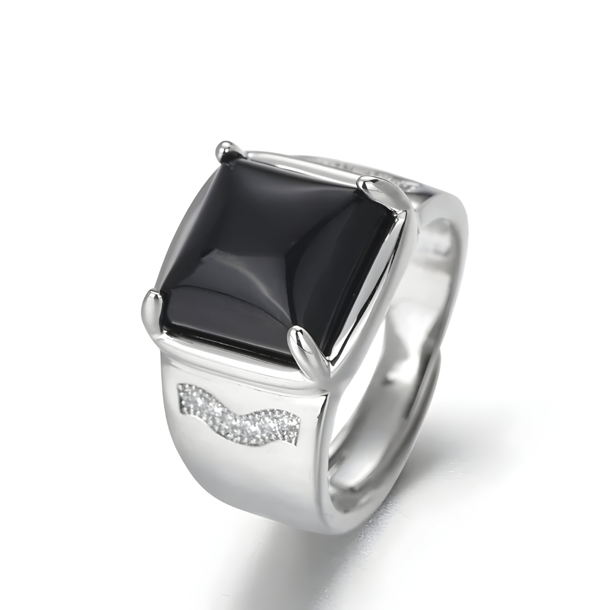 Bague Obsidienne - Ombre Lumineuse