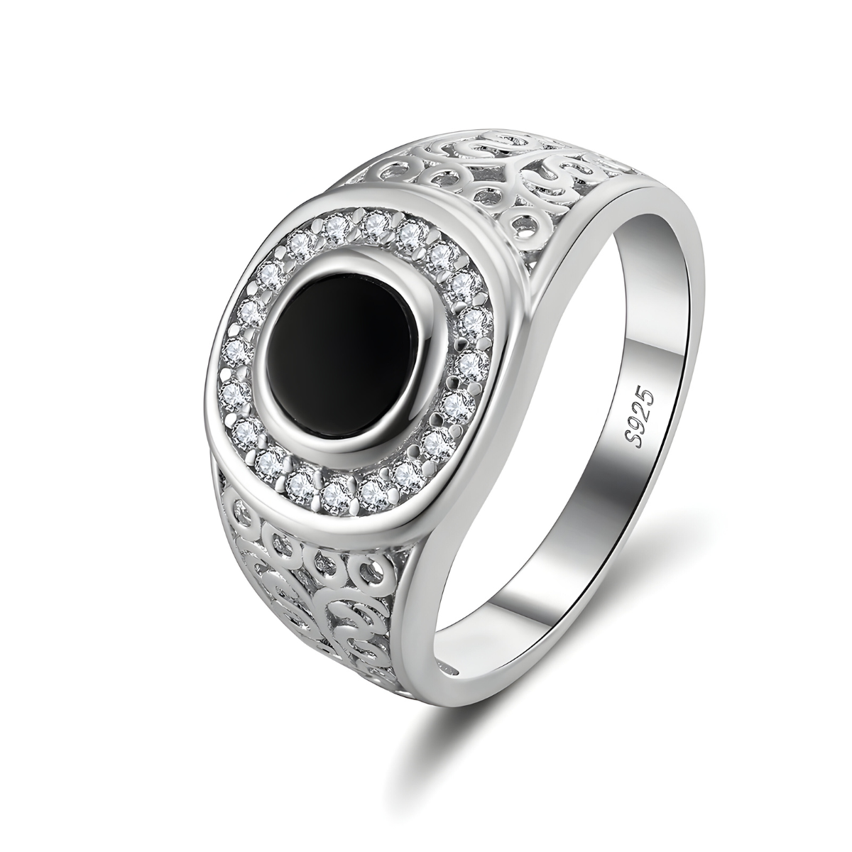 Bague Onyx - Rayon Noir argent