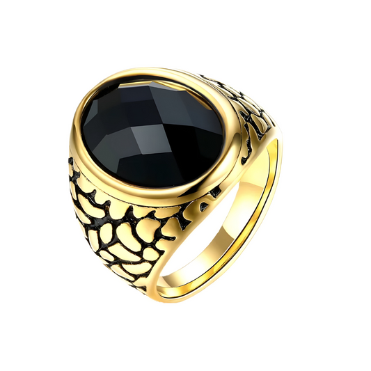 Bague Onyx - Velours Noir