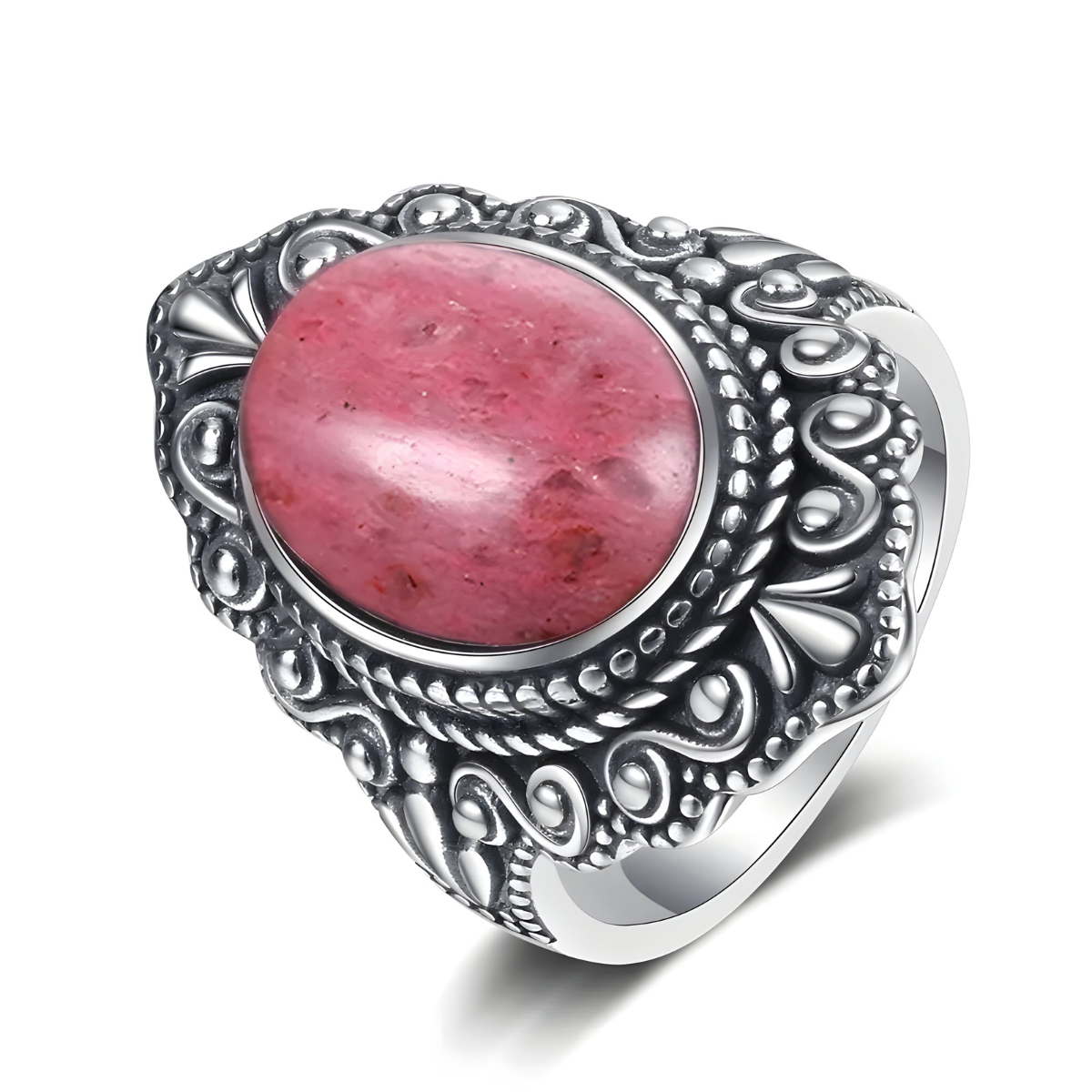 Bague Rhodochrosite - Mystère Pastel