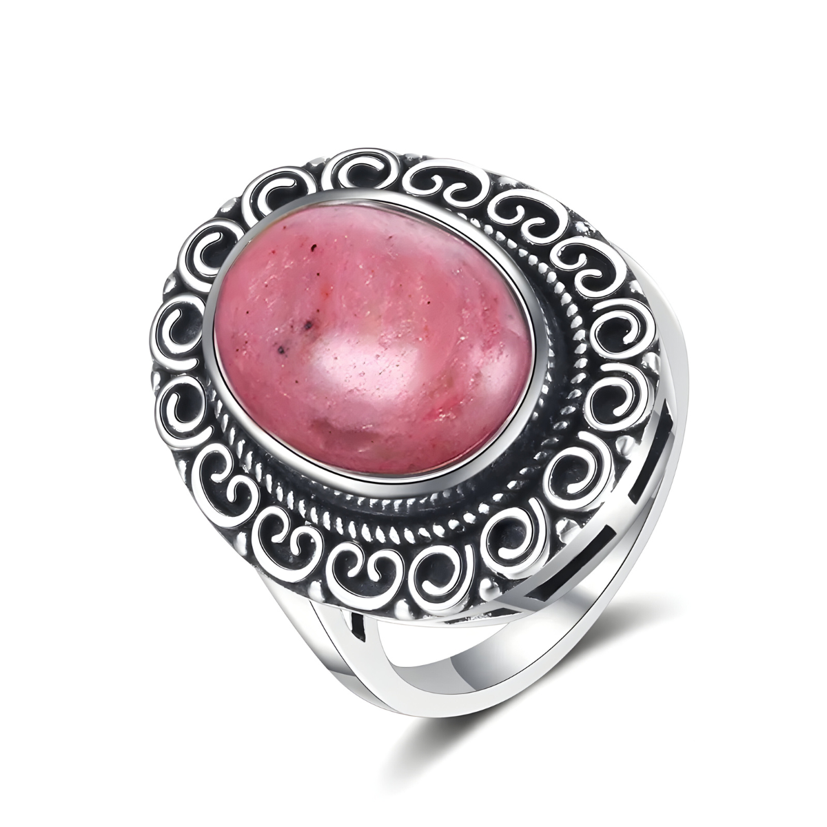 Bague Rhodochrosite - Rose Cristalline