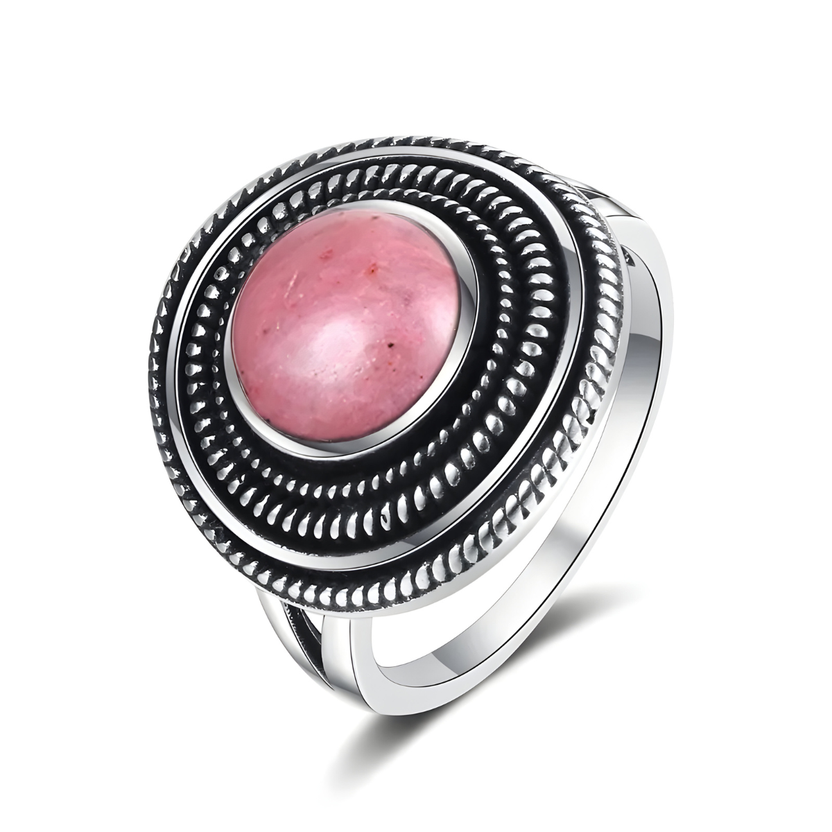 Bague Rhodochrosite - Rose Éclatant