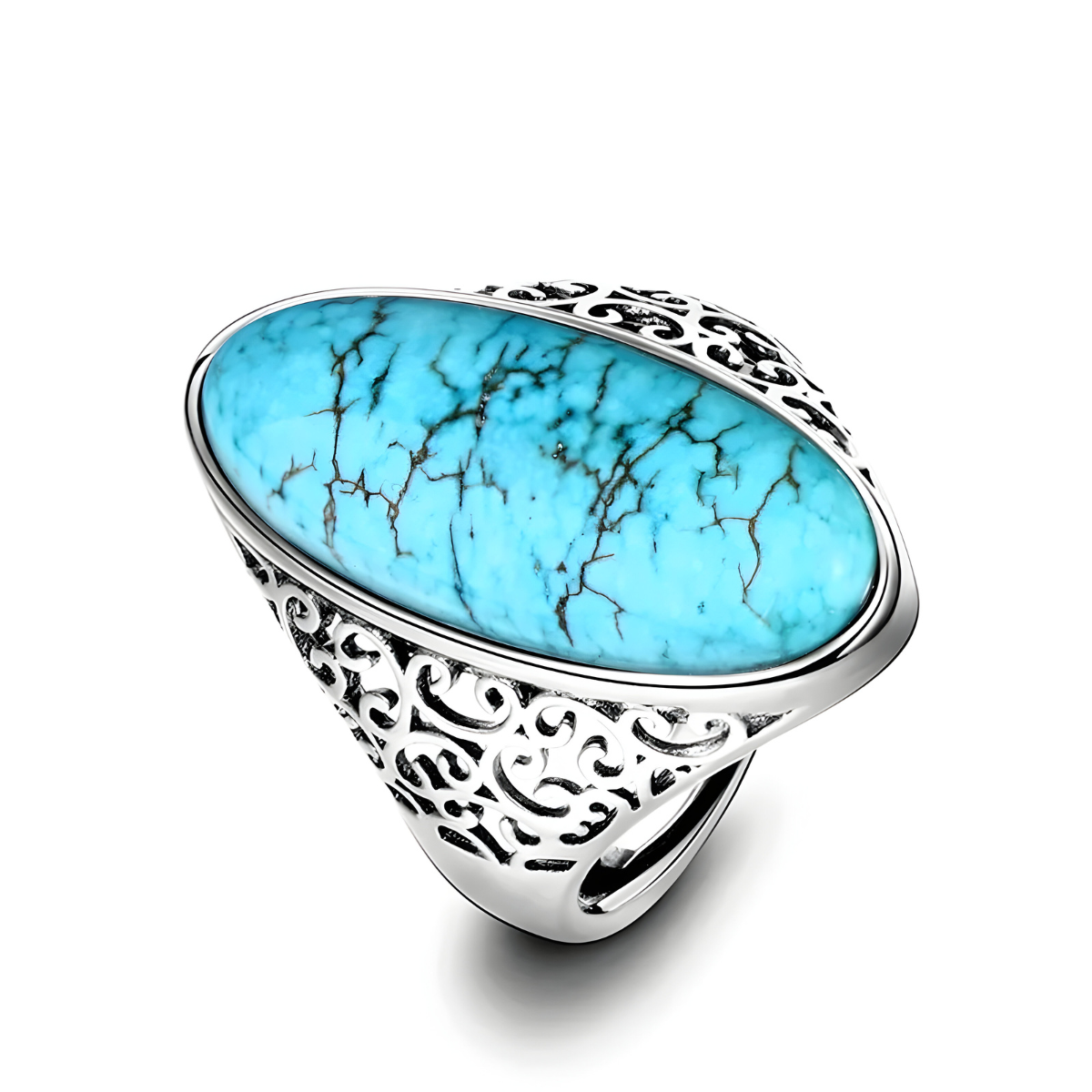 Bague Turquoise - Bleu Ancestral