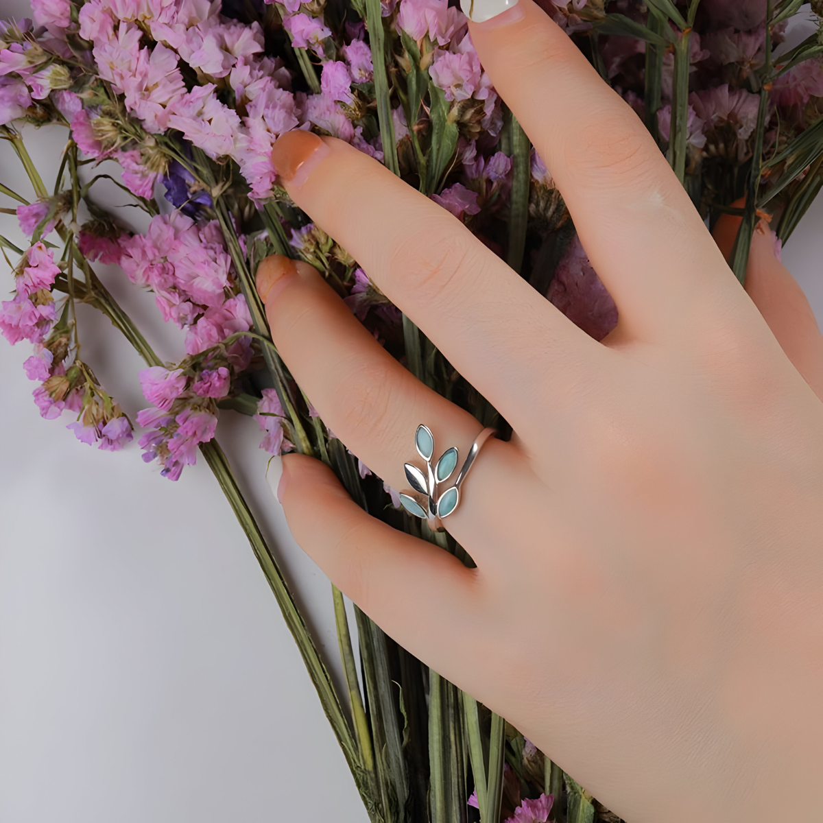 Bague Aigue Marine Argent - Bleu Cristallin