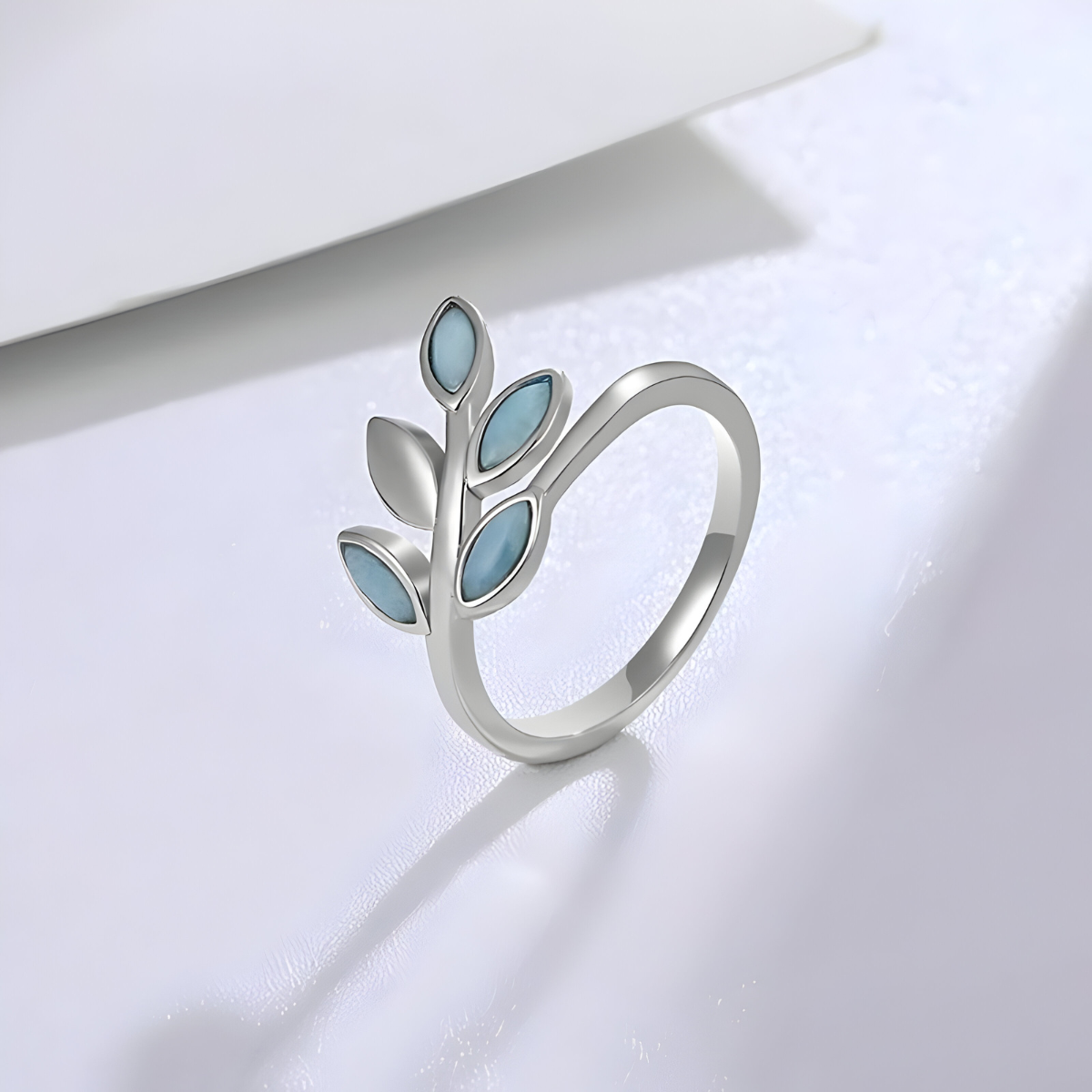 Bague Aigue Marine Argent - Bleu Cristallin