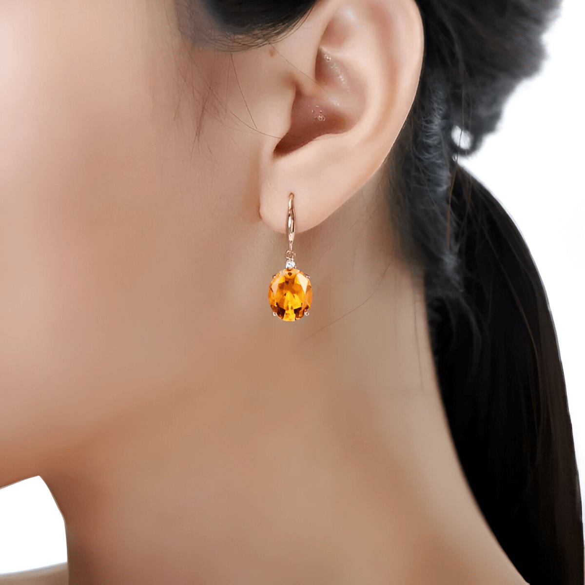 Boucles d'oreilles Citrine - Lumière Dorée