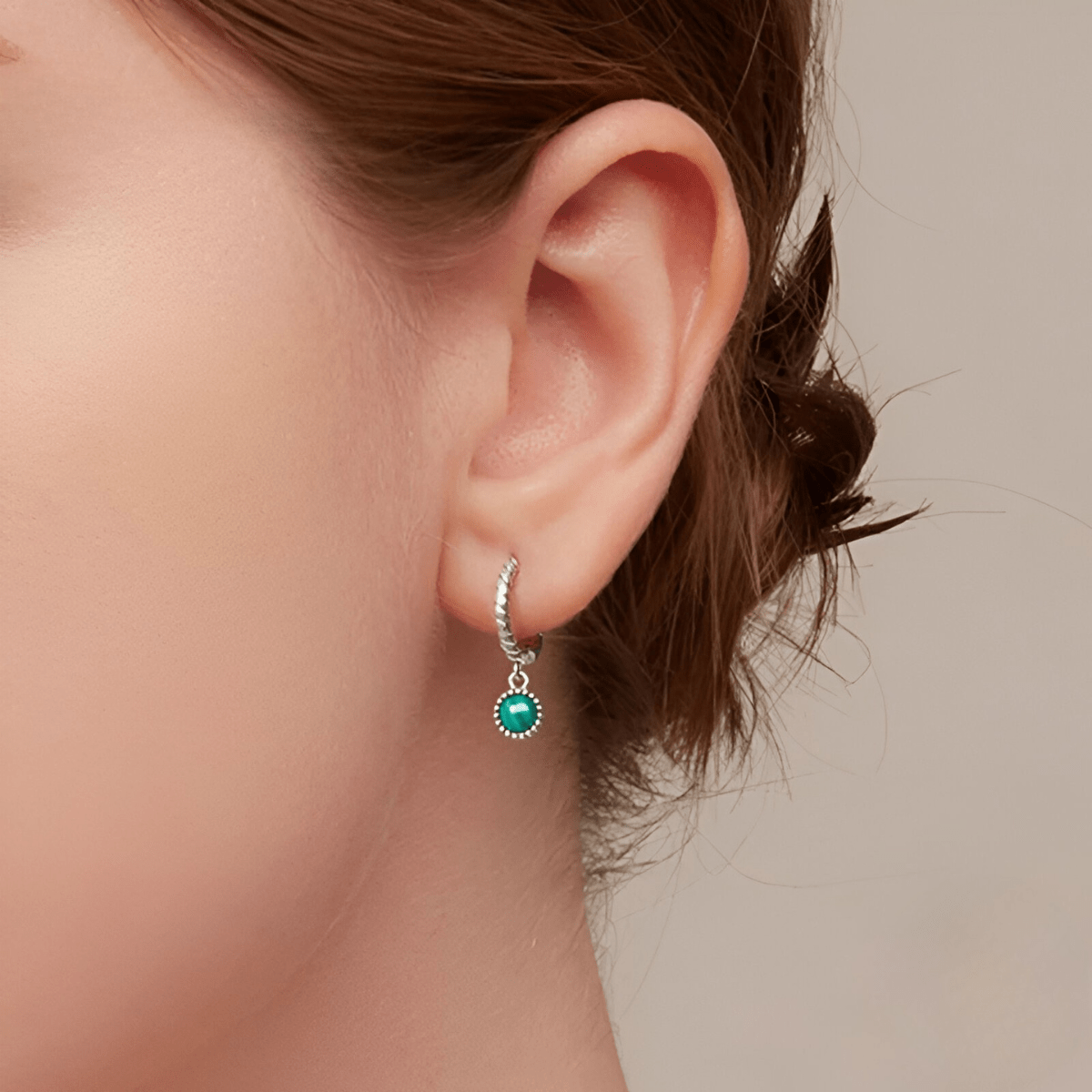 Boucles d'oreilles Malachite - Pierre de Vie