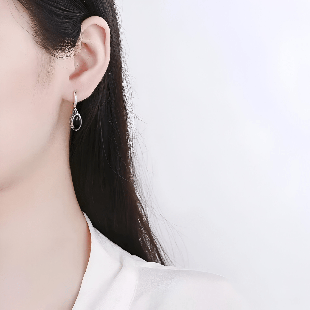 Boucles d'oreilles Obsidienne - Ombre Élégante