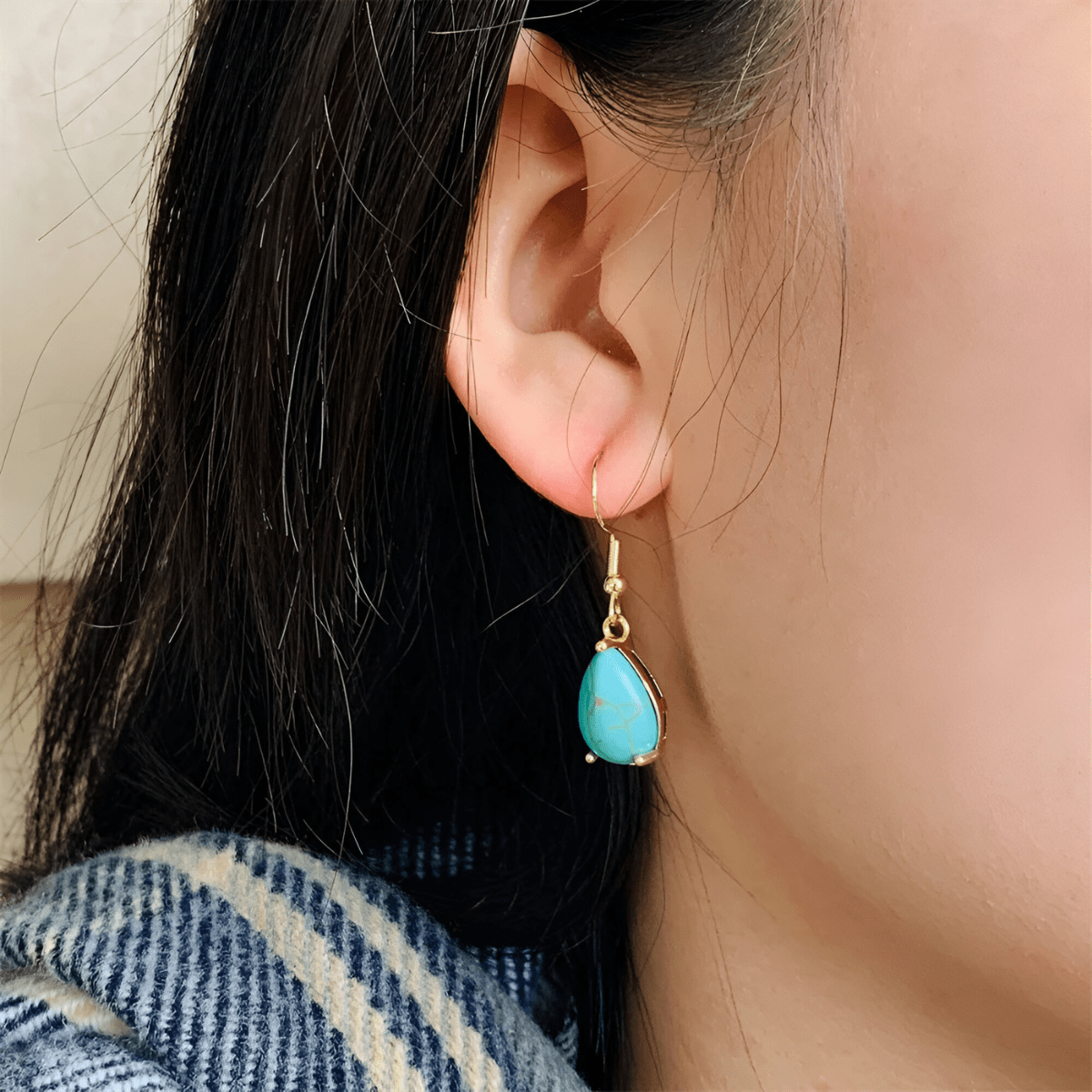 Boucles d'oreilles Turquoise - Larmes d’Océan