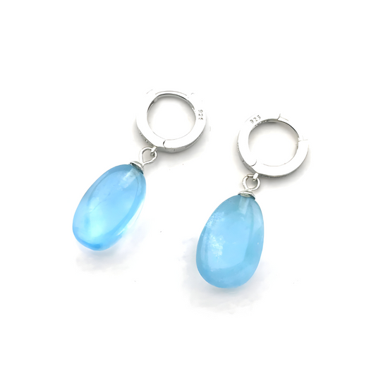 Boucles d’oreilles Aigue-Marine - Lagon Éthéré