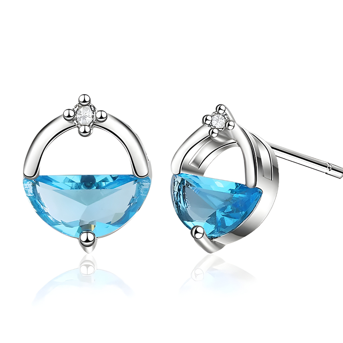 Boucles d’oreilles Aigue-Marine - Reflets Aquatiques