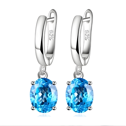 Boucles d’oreilles Aigue-Marine - Vague d’Azur