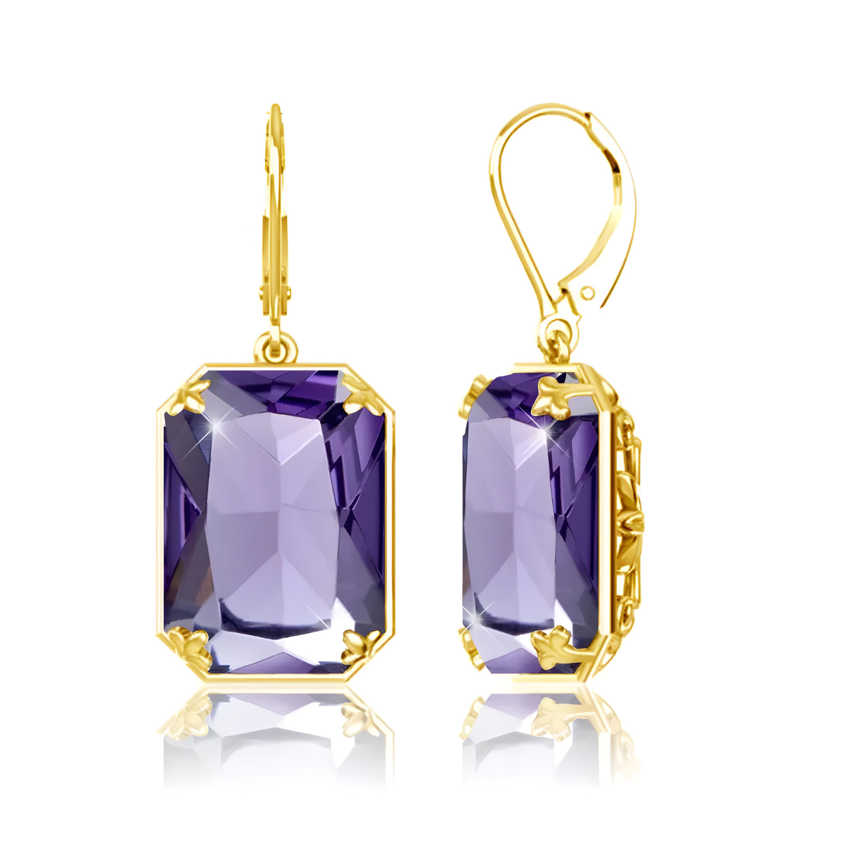 Boucles d’oreilles Améthyste - Violette Éternelle