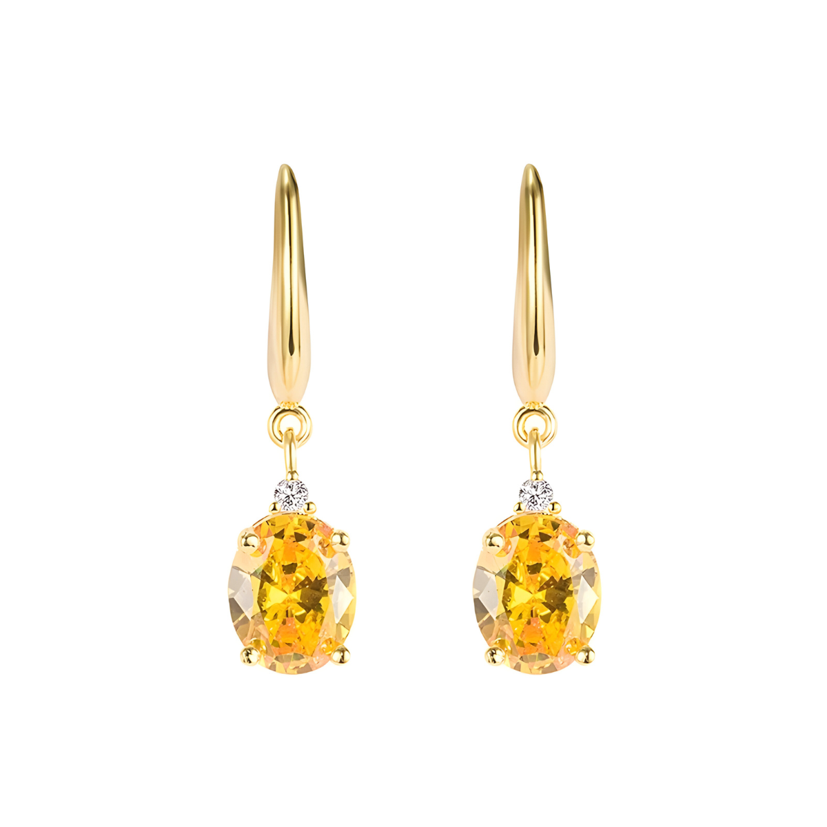 Boucles d'oreilles Citrine - Éclat Solaire