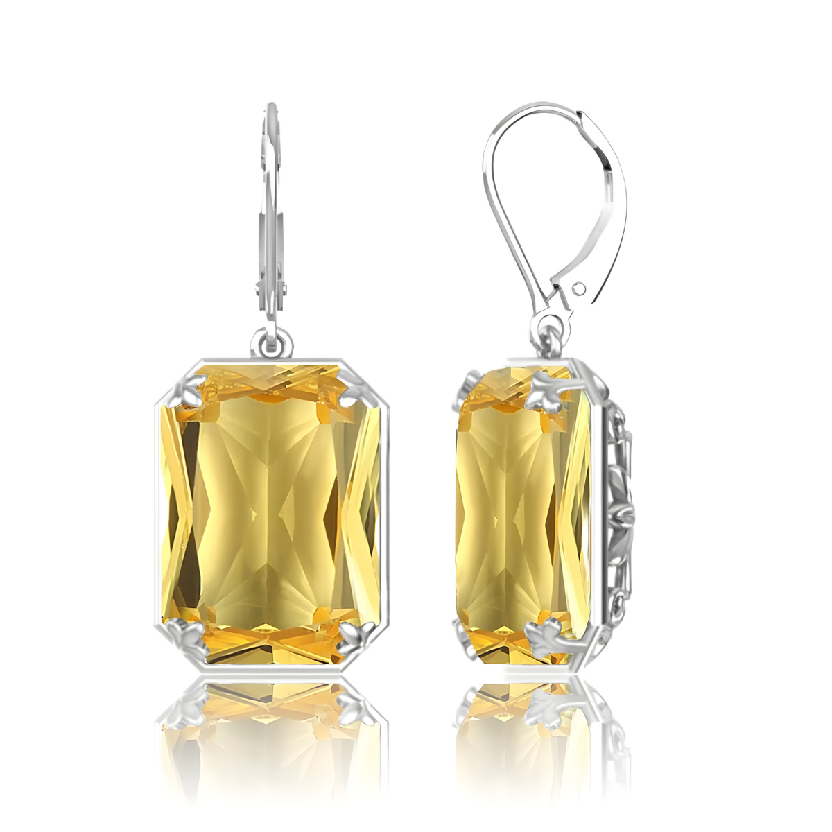 Boucles d'oreilles Citrine - Larmes de Lumière