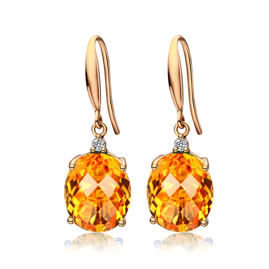 Boucles d'oreilles Citrine - Lumière Dorée