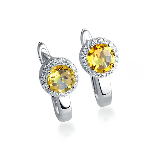 Boucles d'oreilles Citrine - Or du Matin