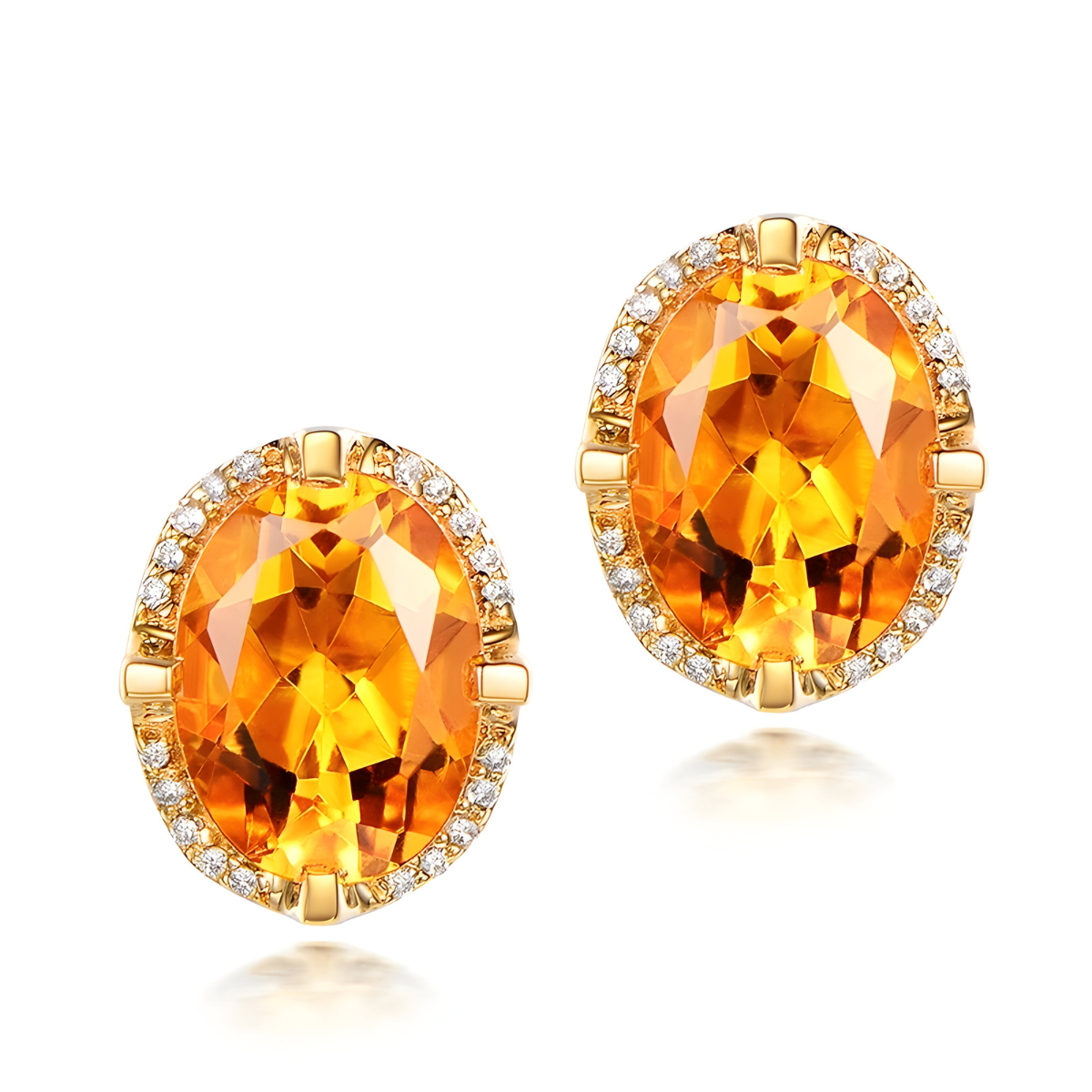 Boucles d'oreilles Citrine - Reflets Miel