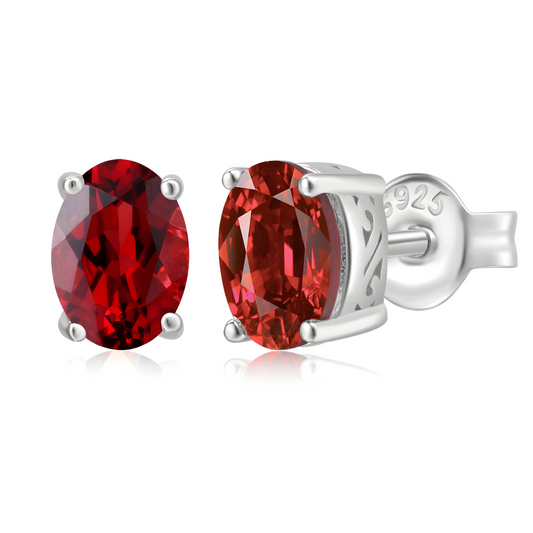 Boucles d'oreilles Grenat - Éclat Rubis