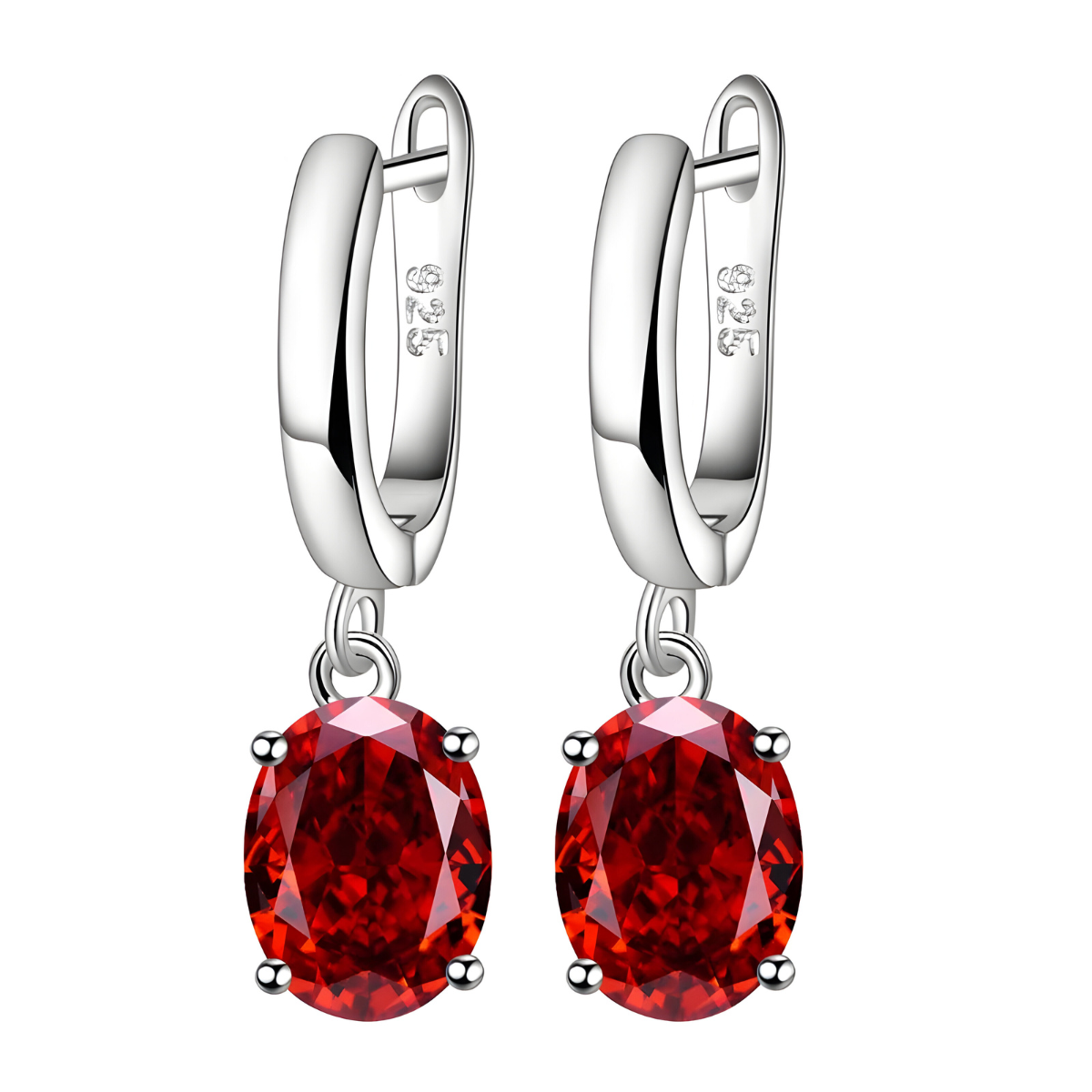 Boucles d'oreilles Grenat - Reflets Carmine