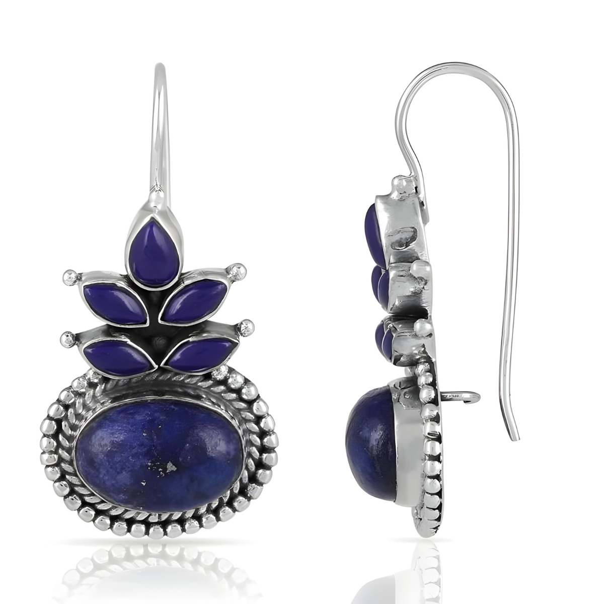 Boucles d'oreilles Lapis Lazuli - Ciel Étoilé