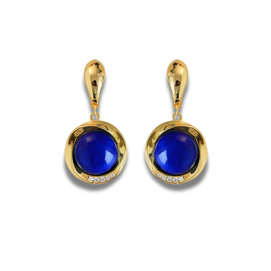 Boucles d'oreilles Lapis Lazuli - Gouttes de Lapis