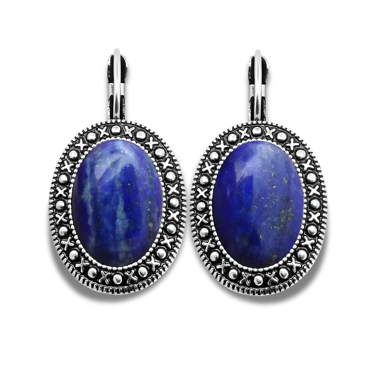 Boucles d'oreilles Lapis Lazuli - Larmes de Nuit